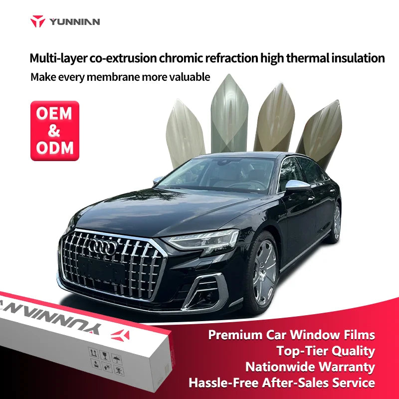 JR Multi-layer Co-extrusion Chromic Refraction Window Film - Titanium Nitride - 1 | YunNian Auto Film