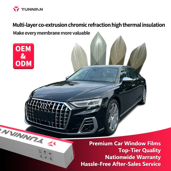 JR Multi-layer Co-extrusion Chromic Refraction Window Film - Titanium Nitride - 1 | YunNian Auto Film