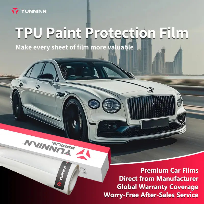 YunNian Premium TPU PPF - BASF Elastollan® Substrate - 6.5mil 7.5mil 8.5mil Paint Protection Film - YUNNIAN Auto Film