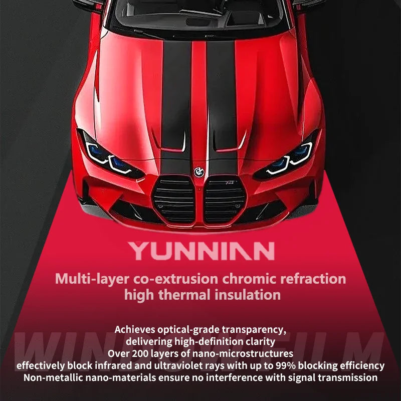 JR Multi-layer Co-extrusion Chromic Refraction Window Film - Titanium Nitride - 4 | YunNian Auto Film