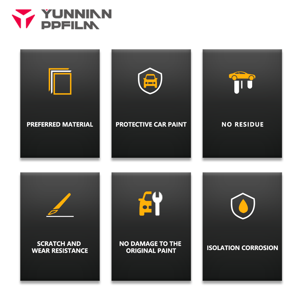 YunNian Premium TPU PPF - Covestro™ Aliphatic Substrate - 7.5mil 8.5mil 9.5mil Paint Protection Film - YUNNIAN Auto Film