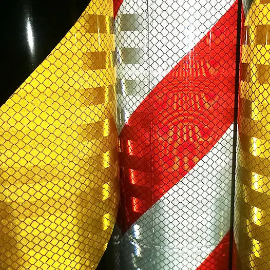 High Intensity Prismatic Bicolor Reflective Tape (Stripe/Oblique)