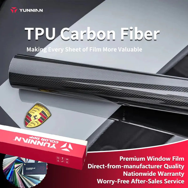 YunNian Premium TPU Carbon Fiber PPF | Aliphatic Substrate | High-End Textured Paint Protection Film - 1 | YunNian Auto Film
