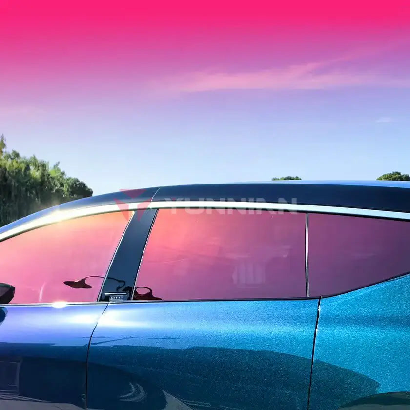 Chameleon Aurora Series Window Film - Flame Rose Red Color Variant