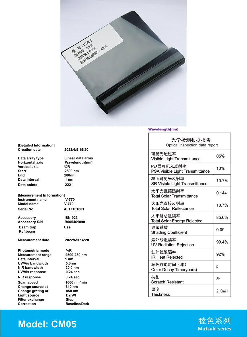 CM Harmony Series Nano Ceramic Window Film - Titanium Nitride - 9 | YunNian Auto Film